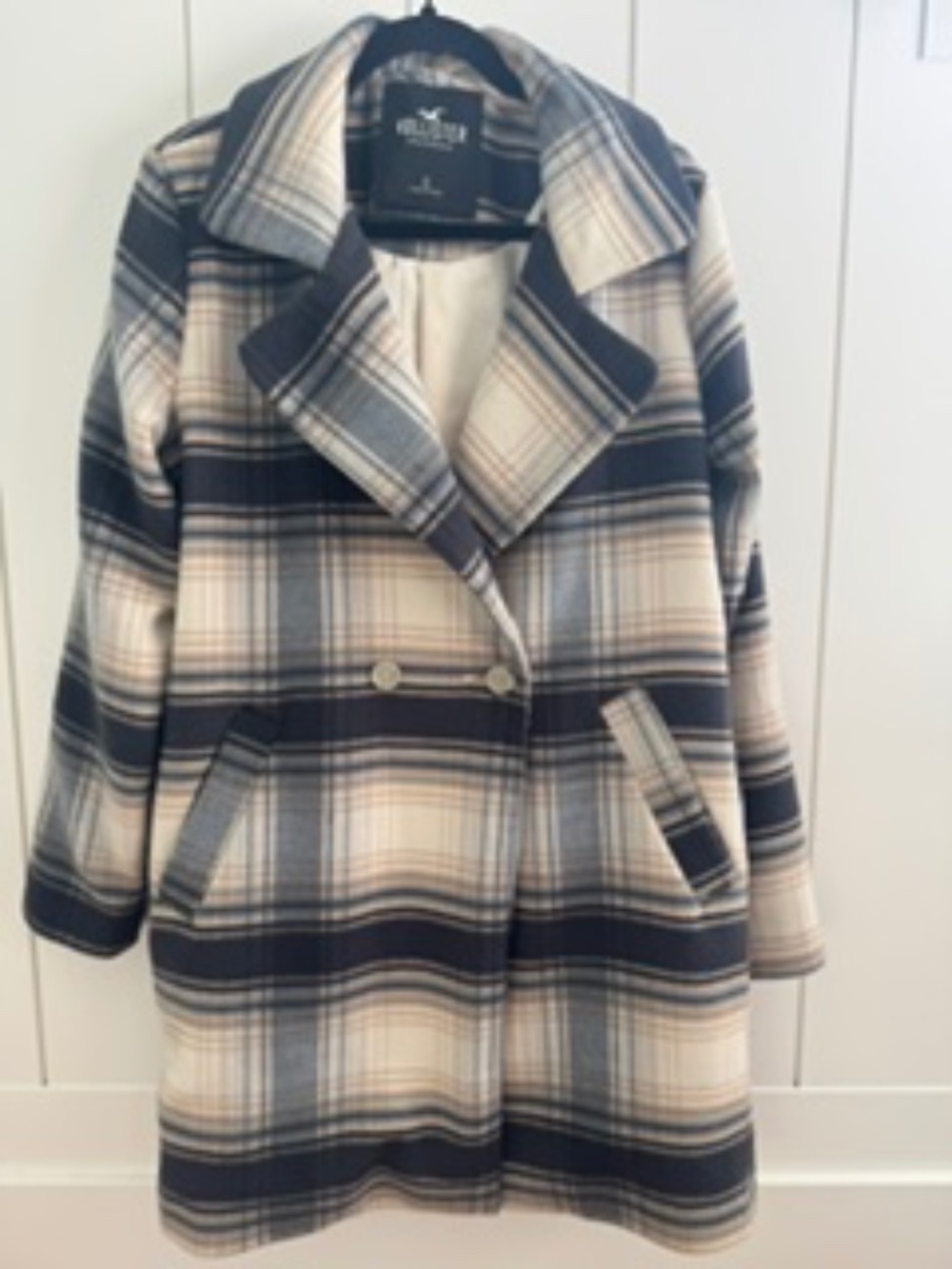 Plaid Wool-Blend Double-Breasted TopCoat